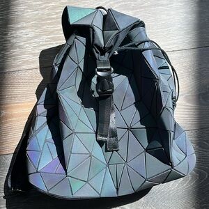 Rare Lovevook Geometric Iridescent Backpack Luminous Reflective Purse Bag School